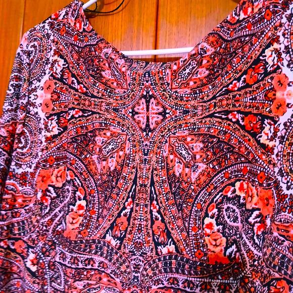 London Style Collection Sz 18 Women’s 3/4 Sleeve Multicolor Midi Dress - Picture 7 of 8